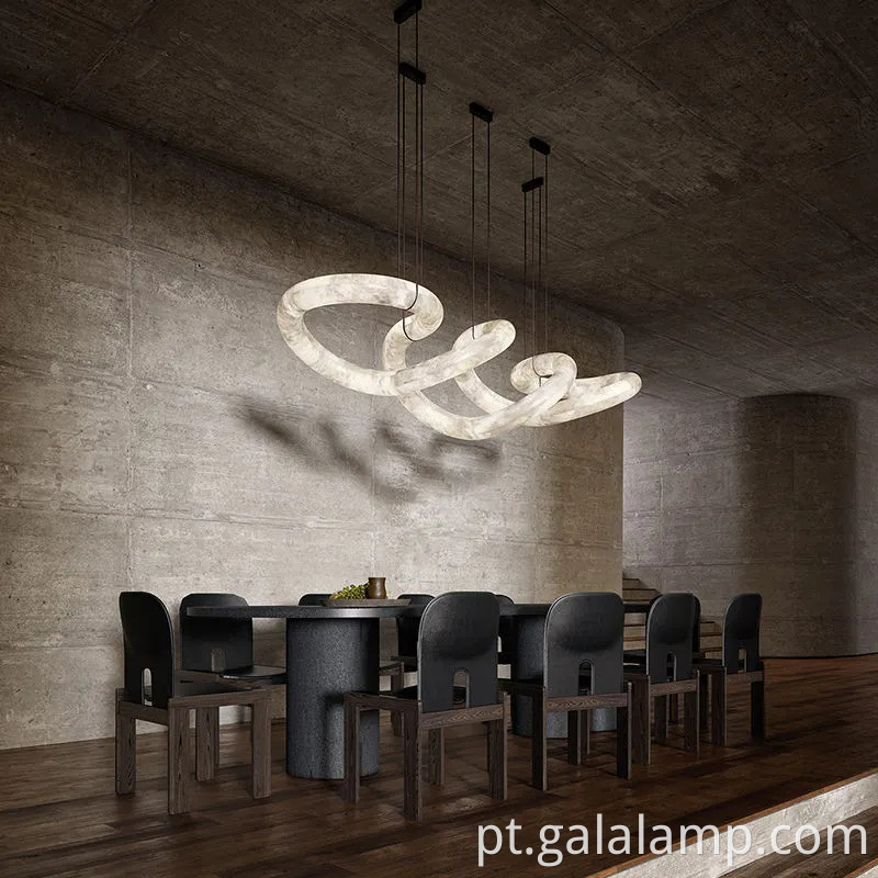 Design de luz pendente de mármore espanhol único e moderno